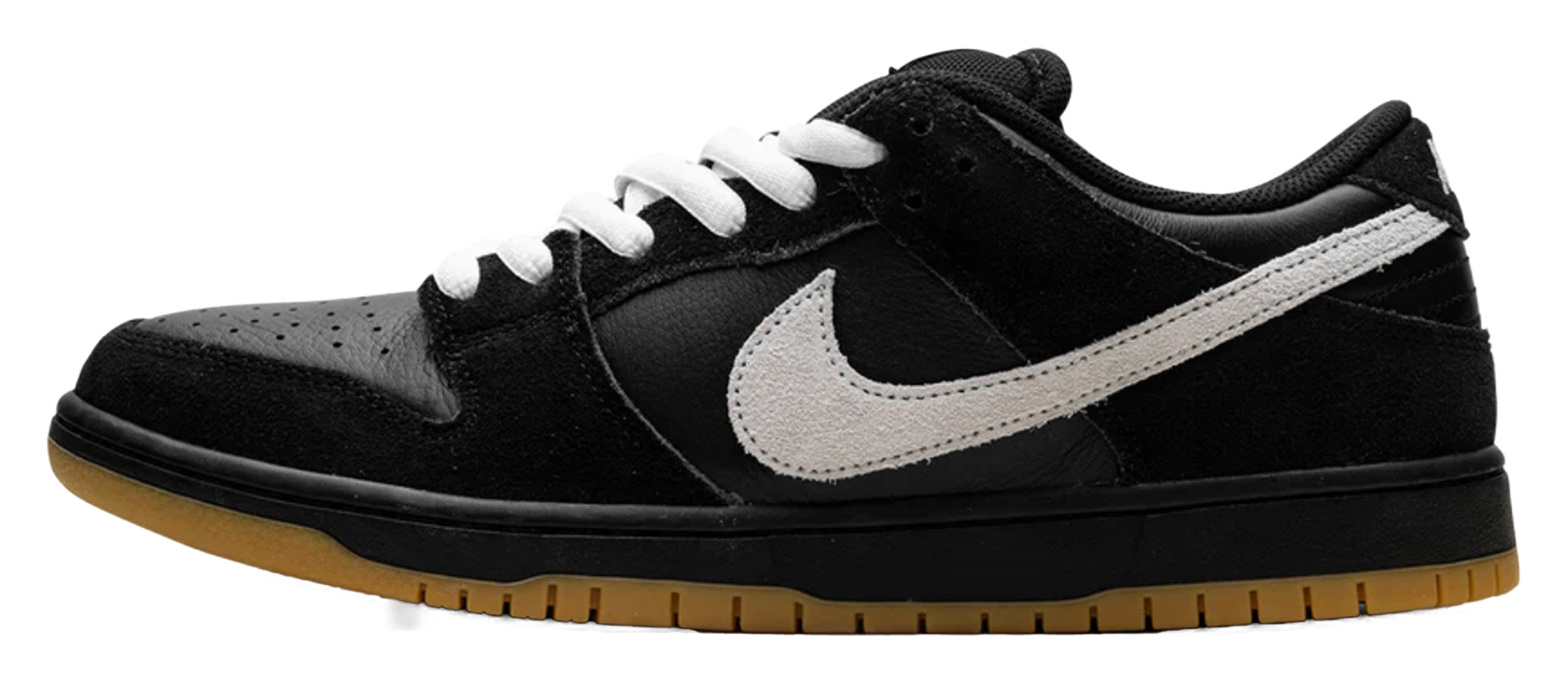Nike SB Dunk Low Black/White Gum – 96' Kickz