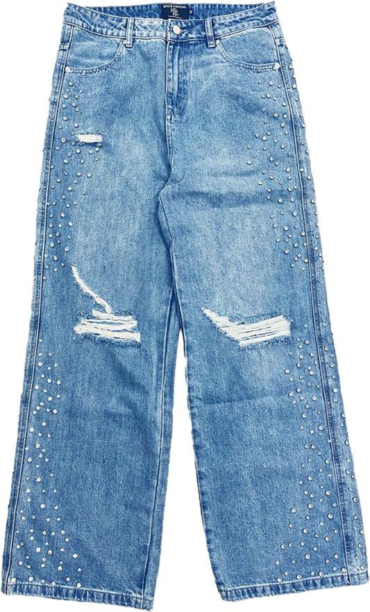 Mixed Emotions Blue Stone Baggy Jeans