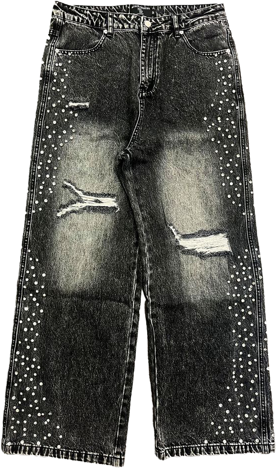 Mixed Emotions Grey Stone Baggy Jeans