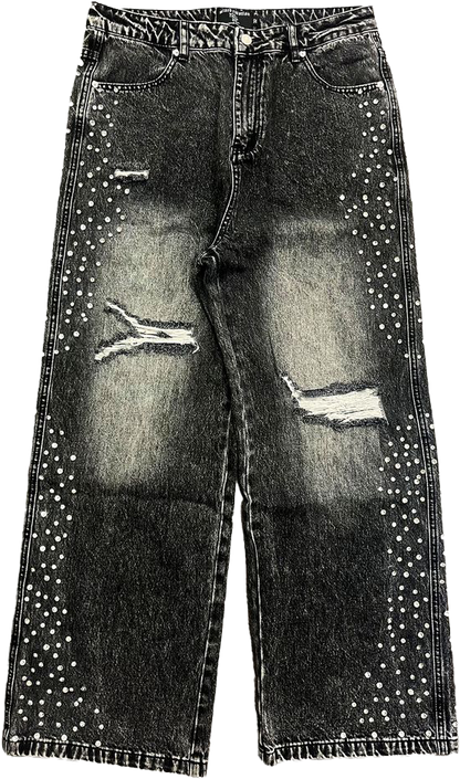 Mixed Emotions Grey Stone Baggy Jeans