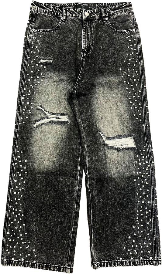 Mixed Emotions Grey Stone Baggy Jeans