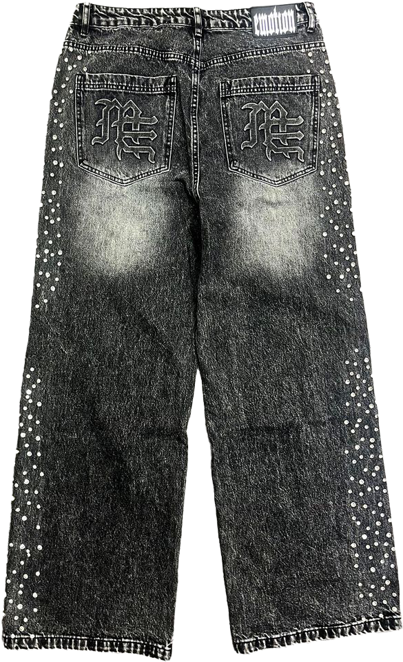 Mixed Emotions Grey Stone Baggy Jeans