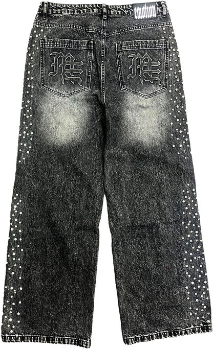 Mixed Emotions Grey Stone Baggy Jeans