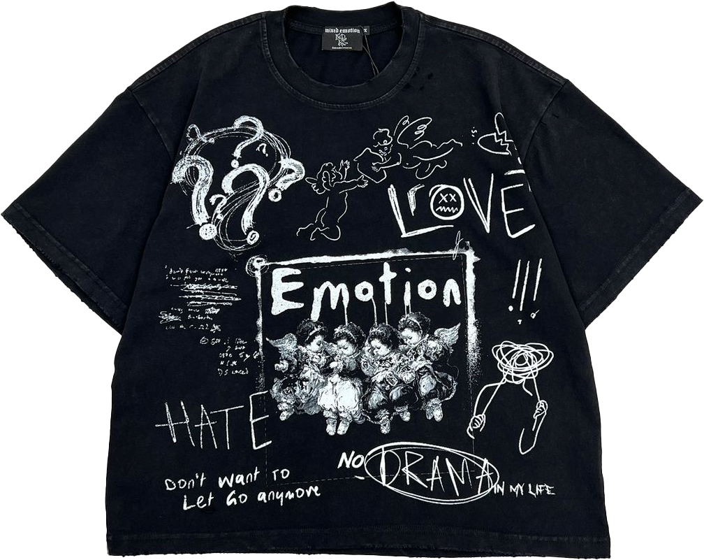 Mixed Emotions Black Chaos Tee