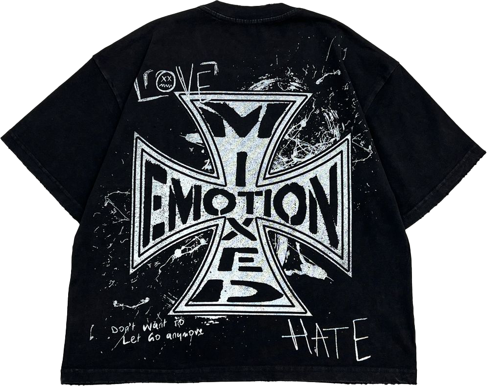 Mixed Emotions Black Chaos Tee