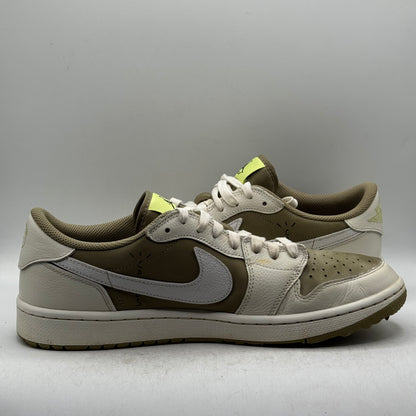 (USED NO BOX) Jordan 1 Low Golf Travis Scott Neutral Olive Size 11