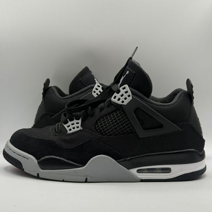 (USED) Jordan 4 Black Canvas Size 10