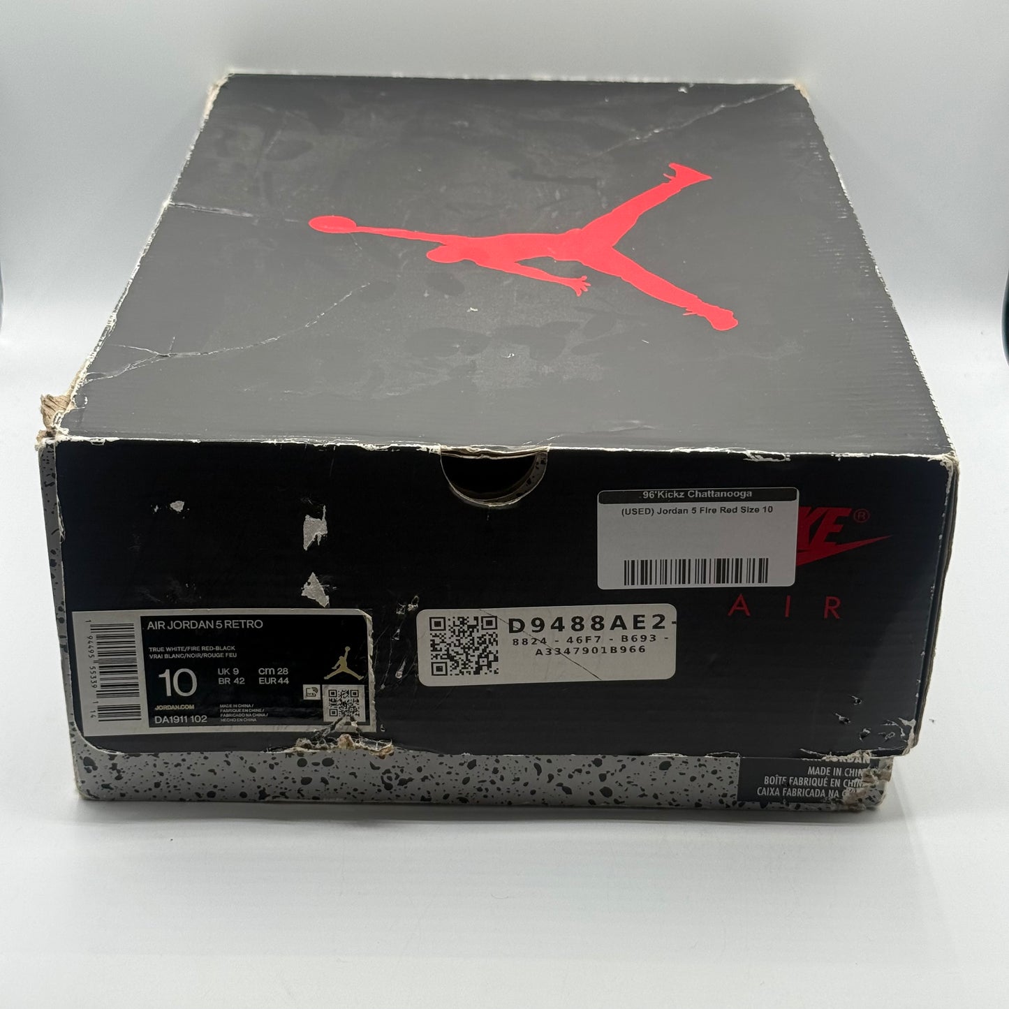 (USED) Jordan 5 Fire Red Size 10
