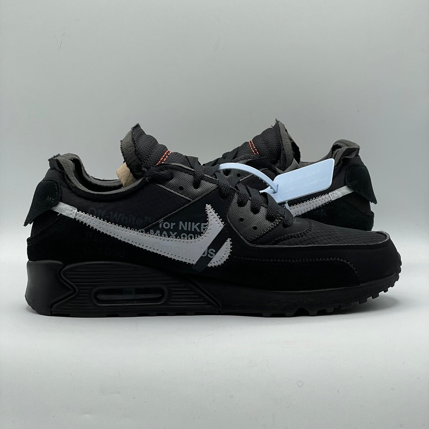 (Used) Nike Off-White Air Max 90 Black Size 9.5