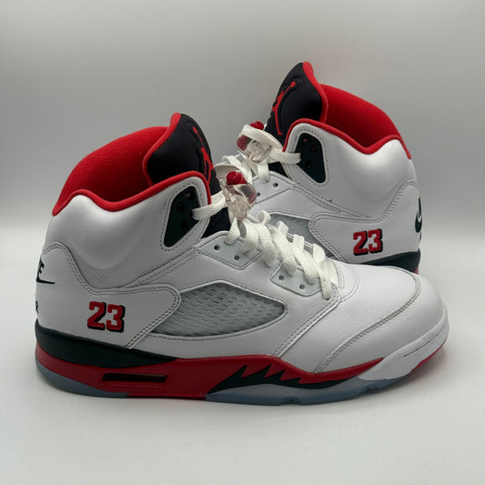 (USED) Jordan 5 Fire Red Tongue Size 9.5
