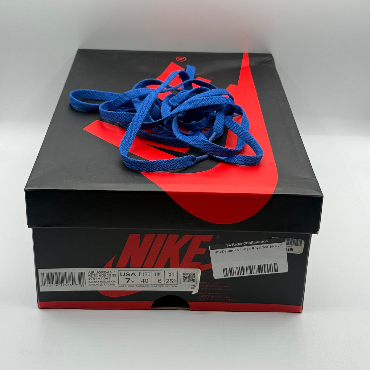 (USED) Jordan 1 High Royal Toe Size 7Y