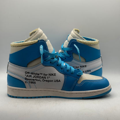 (USED NO BOX) Jordan 1 High Off-White University Blue Size 8