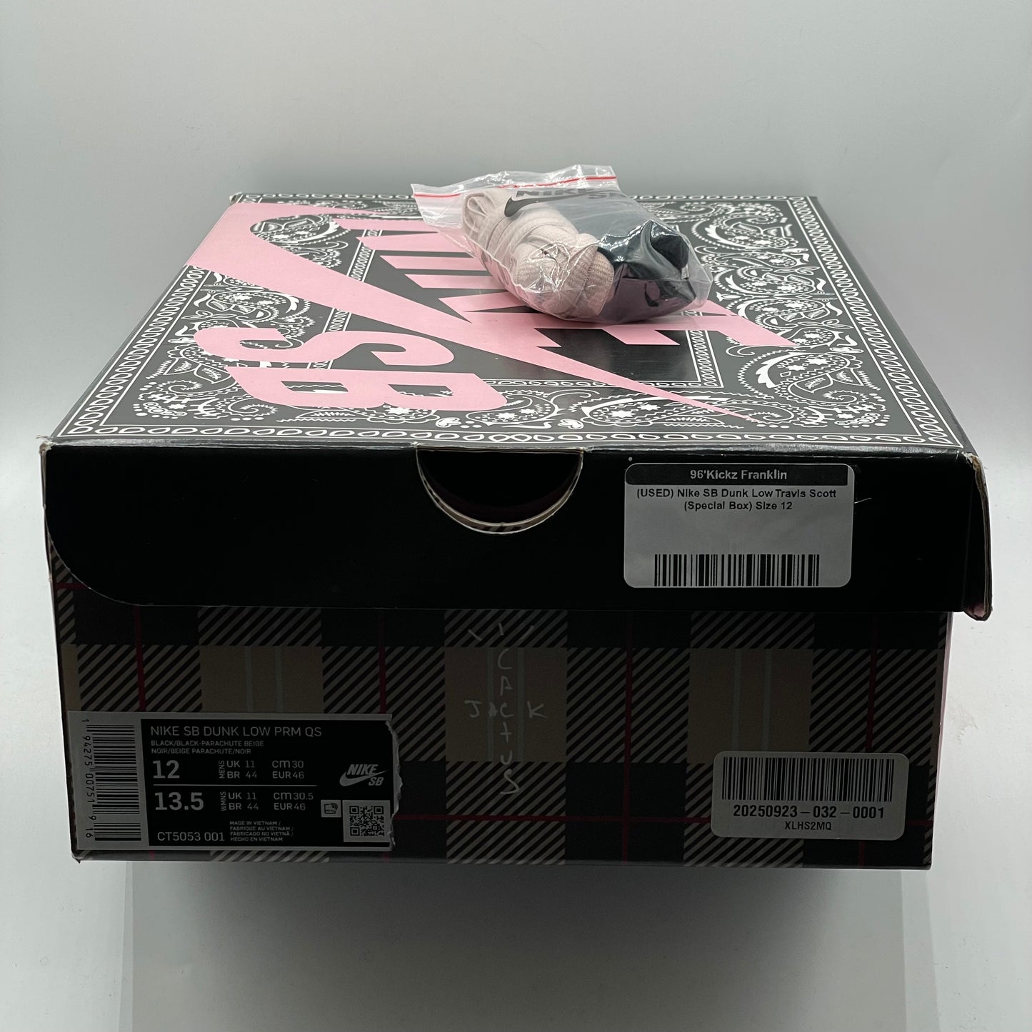 (USED) Nike SB Dunk Low Travis Scott (Special Box) Size 12