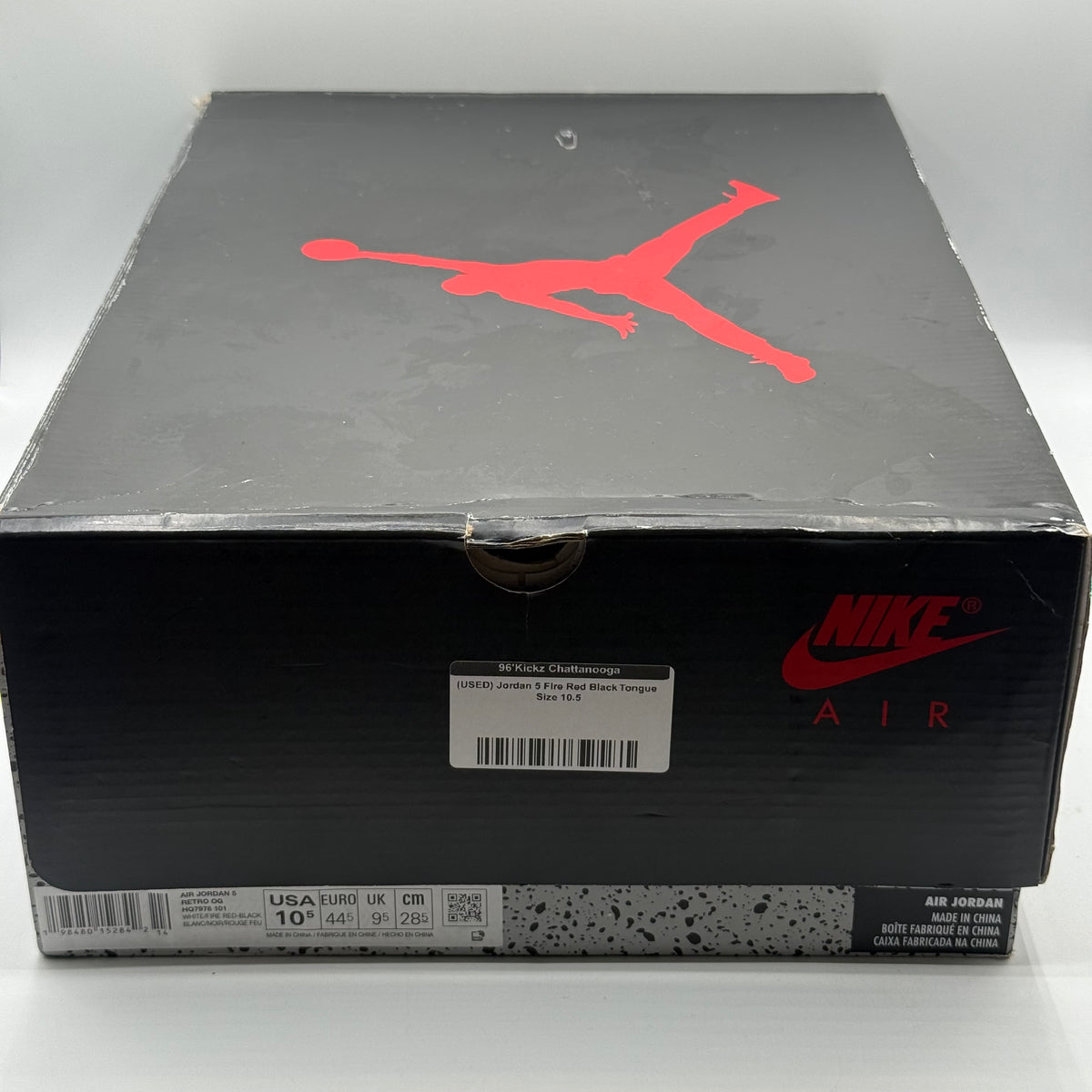 (USED) Jordan 5 Fire Red Black Tongue Size 10.5