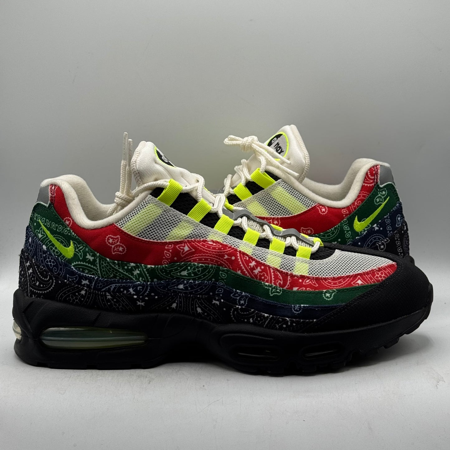 (Used) Nike Air Max 95 OG Big Bubble Neon Paisley Bandana Size 13