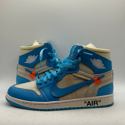(USED NO BOX) Jordan 1 High Off-White University Blue Size 8