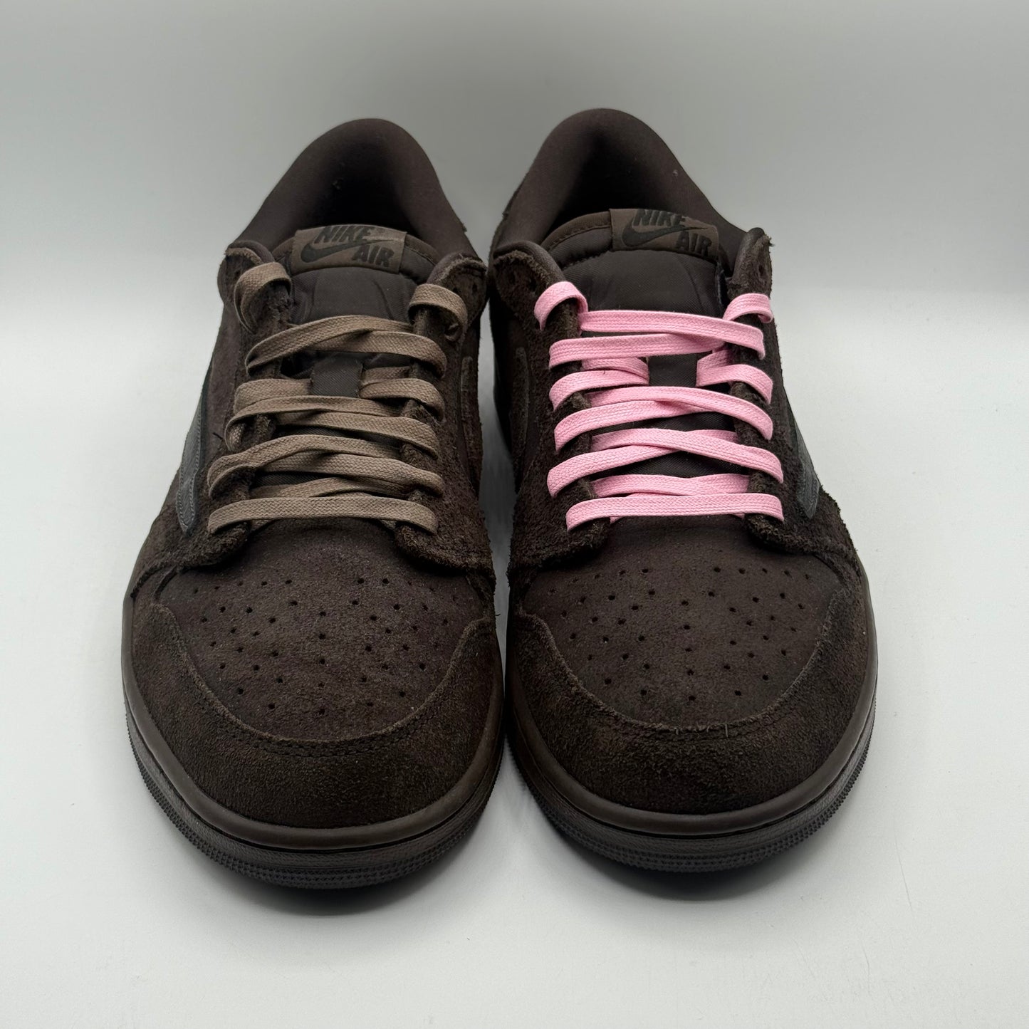 (USED) Travis Jordan 1 Low Velvet Brown Size 12