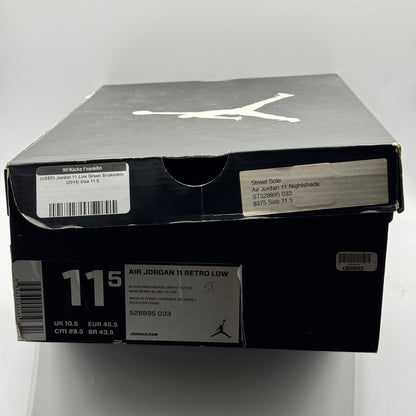 (USED) Jordan 11 Low Green Snakeskin (2014) Size 11.5