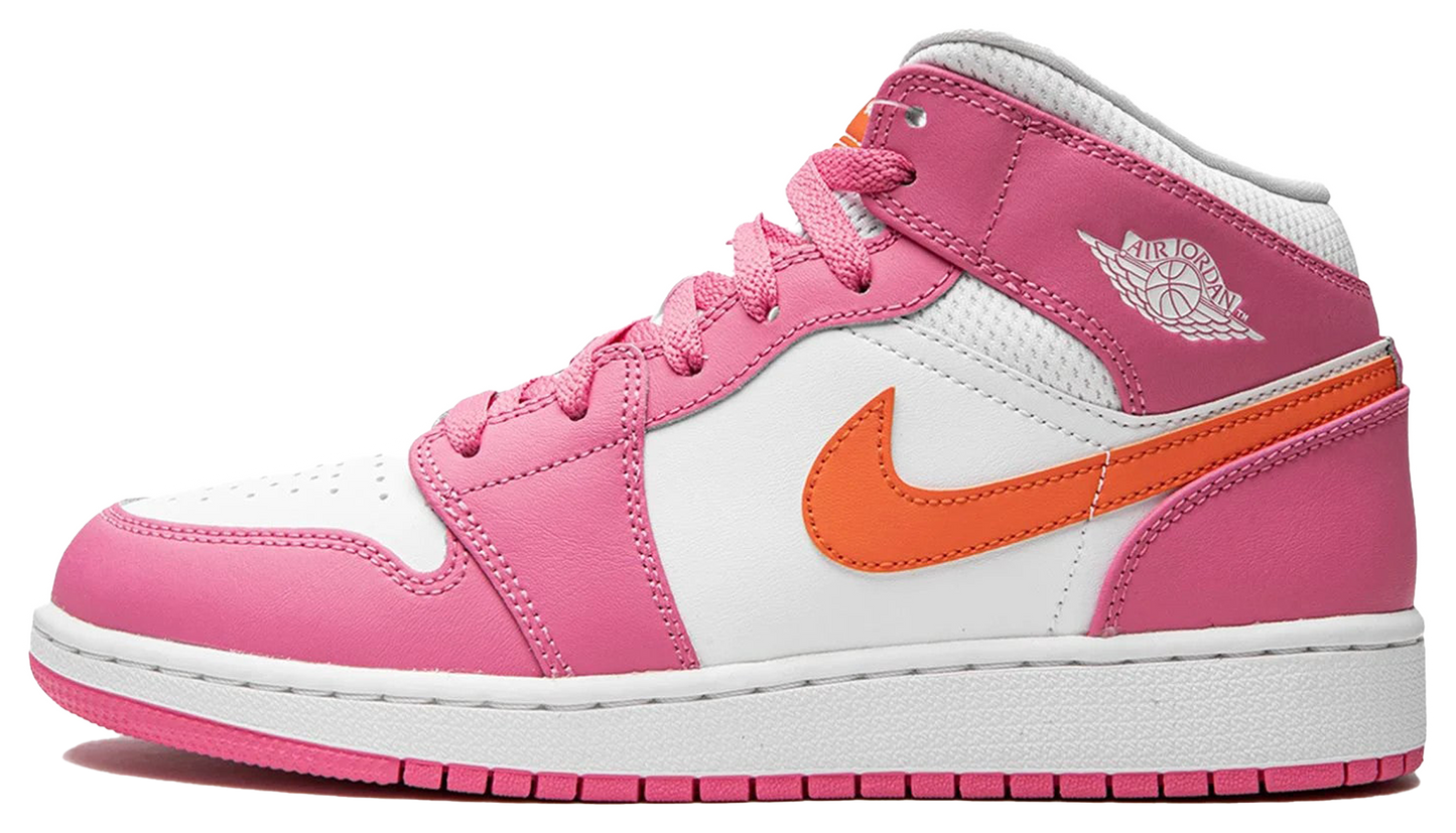 Jordan 1 Mid Pinksicle Safety Orange (GS)