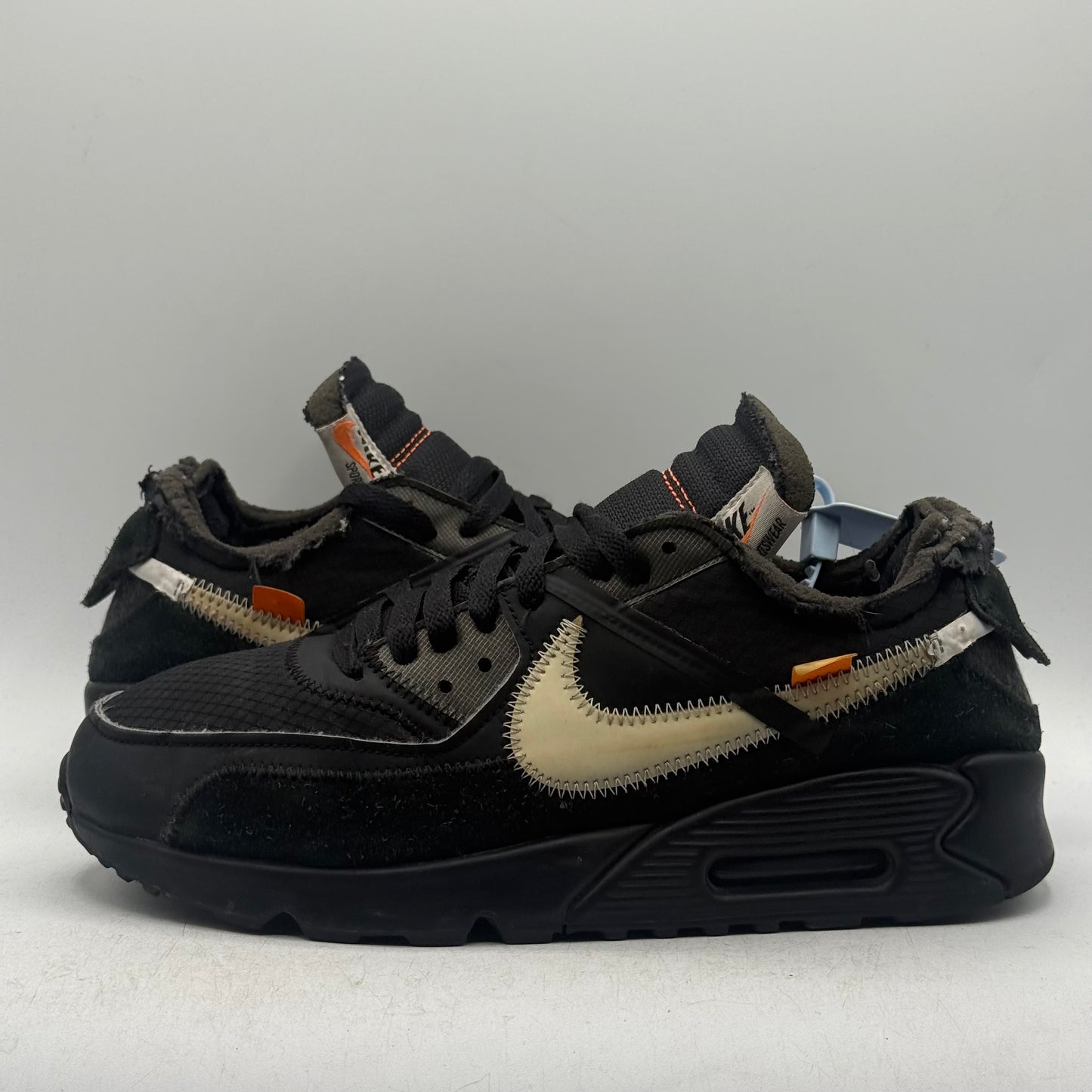 (Used No Box) Nike Air Max 90 Off-White Black Size 8