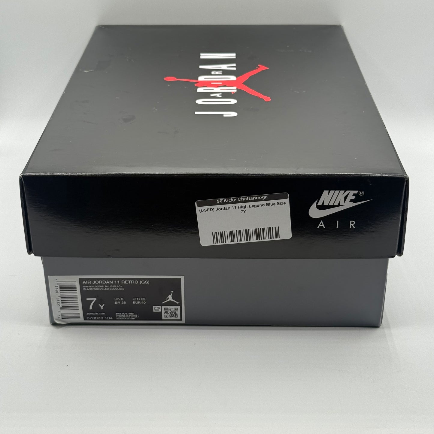 (USED) Jordan 11 High Legend Blue Size 7Y