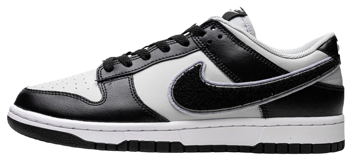 Nike Dunk Low Chenille Swoosh Black Grey