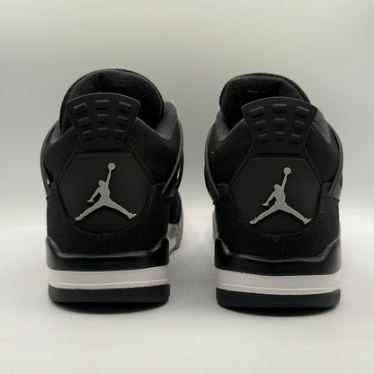 (USED) Jordan 4 Black Canvas Size 10