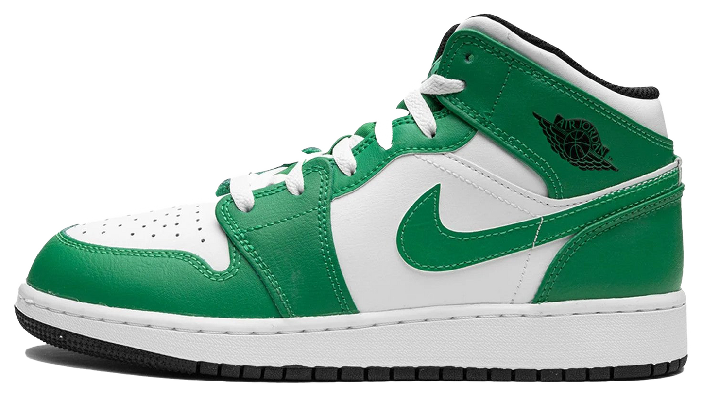 Jordan 1 Mid Lucky Green (GS)