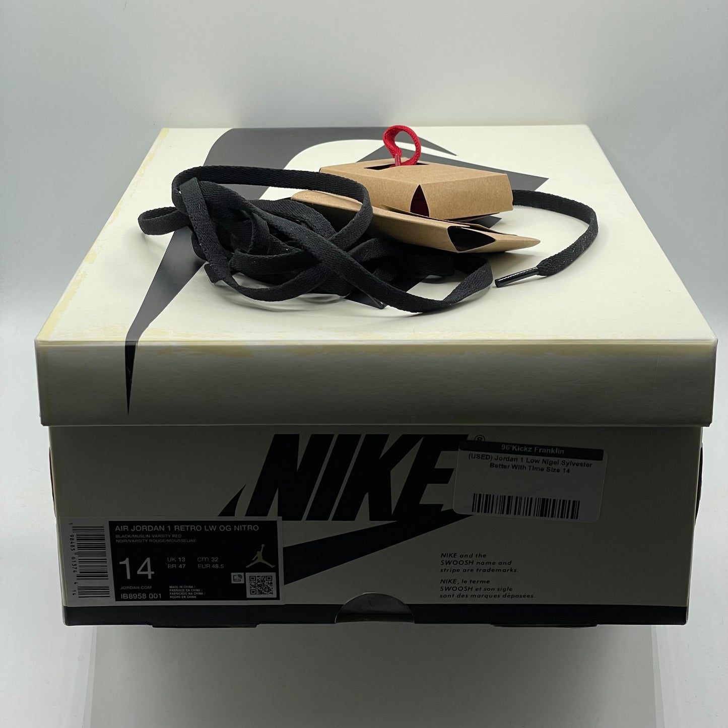 (USED) Jordan 1 Low Nigel Sylvester Better With Time Size 14