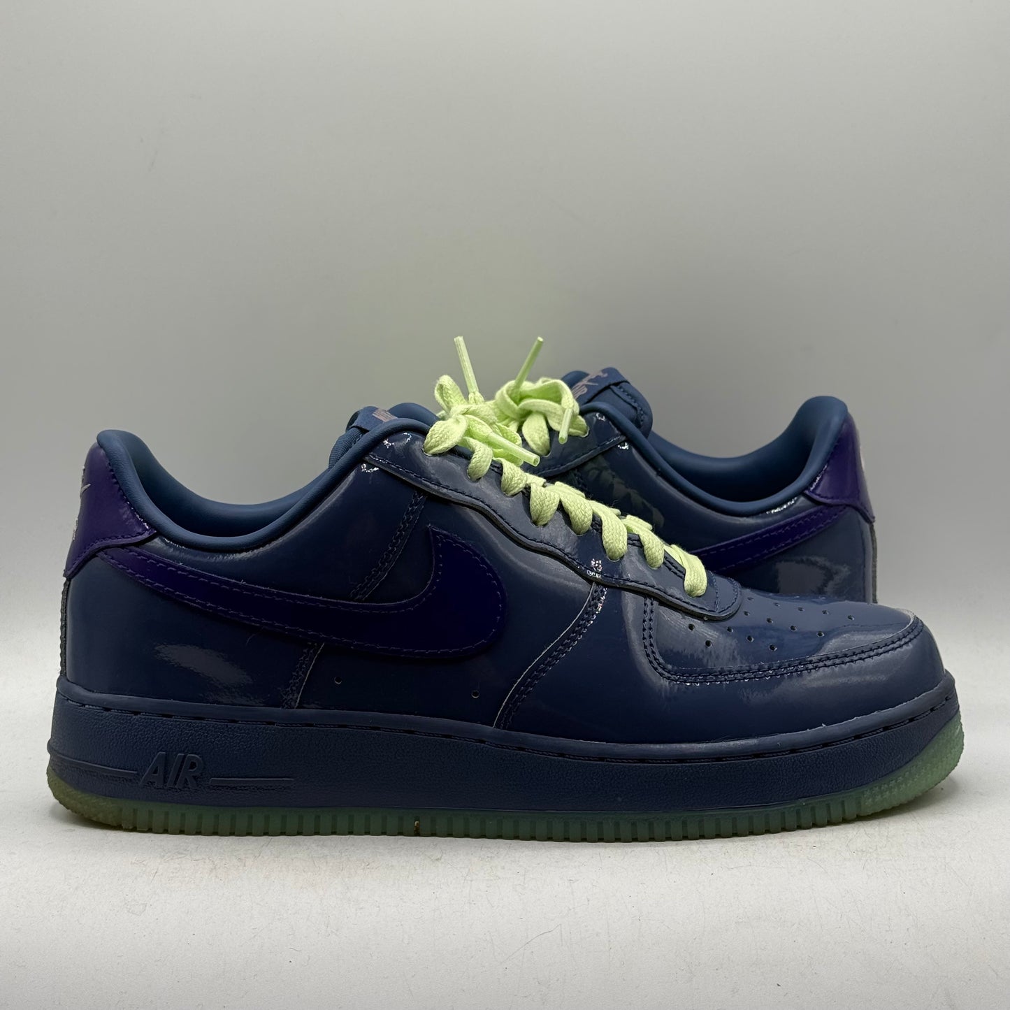 (Used) Nike Air Force 1 Patent Leather Mystic Navy Grape Ice