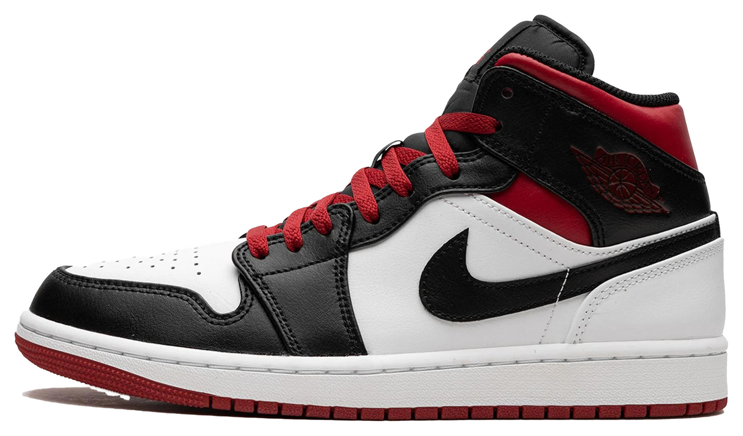 Jordan 1 Mid Gym Red Black Toe