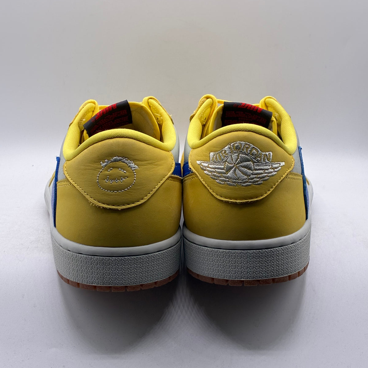 (USED NO BOX) Jordan 1 Low Travis Scott Canary (W) Size 15.5W/14M