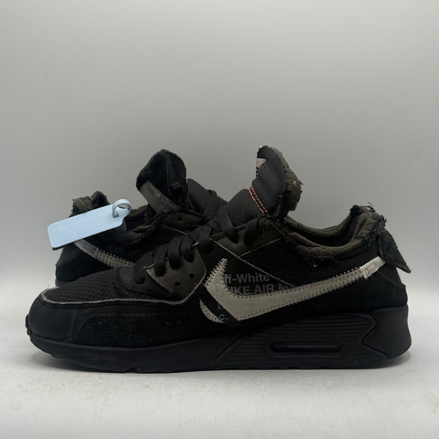 (Used No Box) Nike Air Max 90 Off-White Black Size 8