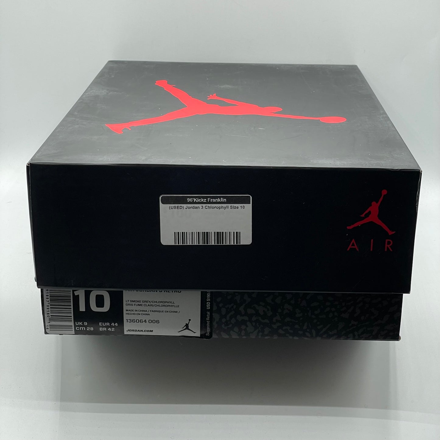 (USED) Jordan 3 Chlorophyll Size 10