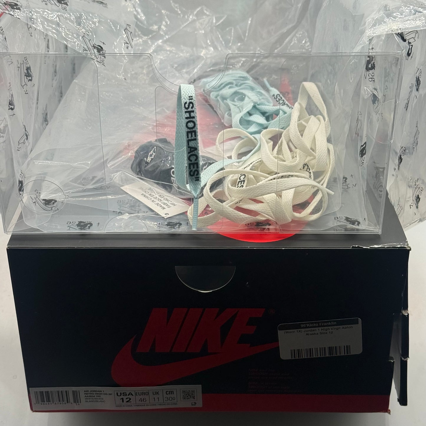 (Worn 1X) Jordan 1 High Virgil Abloh Alaska Size 12