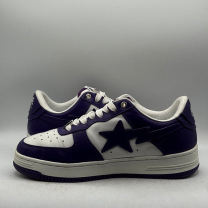 (USED) A Bathing Ape Bapesta White Purple (2022) Size 8.5