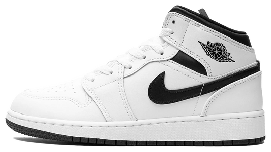 Jordan 1 Mid White/Black (GS)