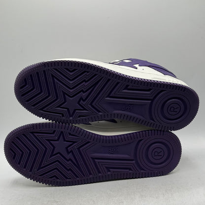 (USED) A Bathing Ape Bapesta White Purple (2022) Size 8.5