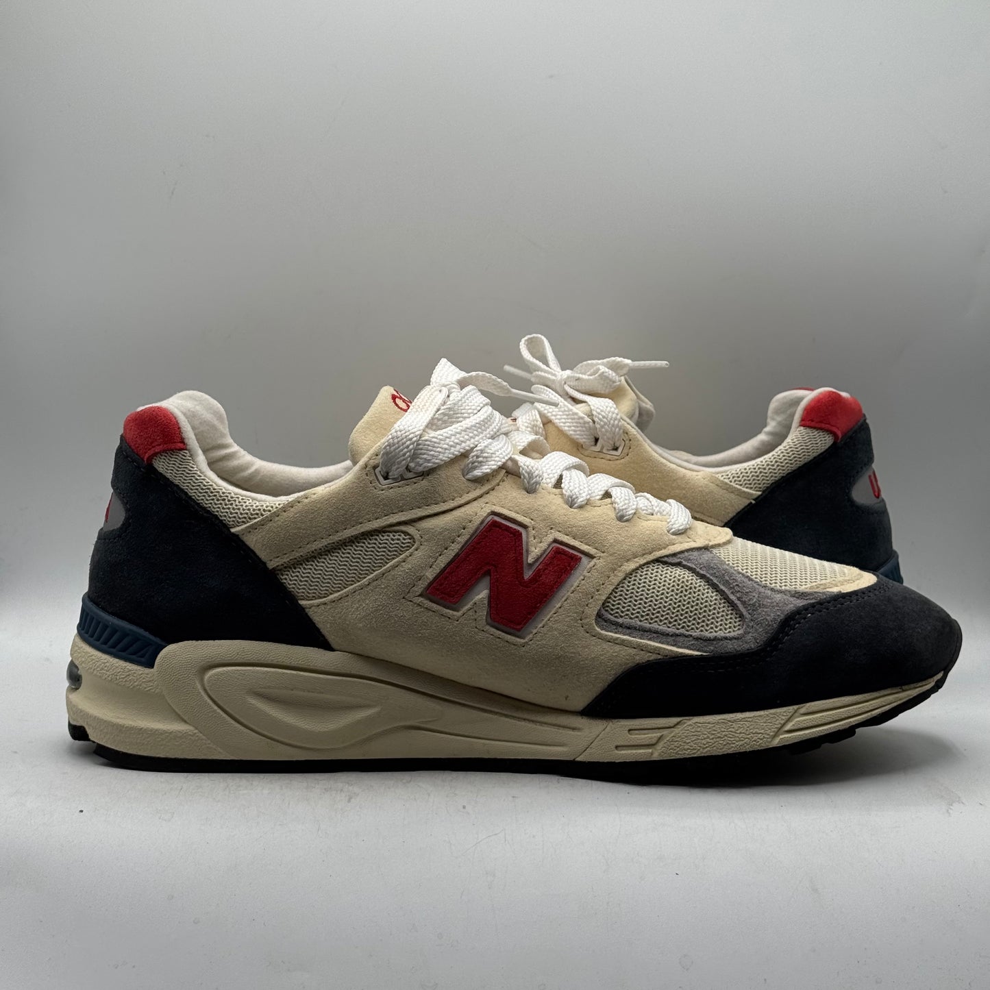 (Used) New Balance 990v2 MiUSA Teddy Santis Navy Sea Salt Size 12