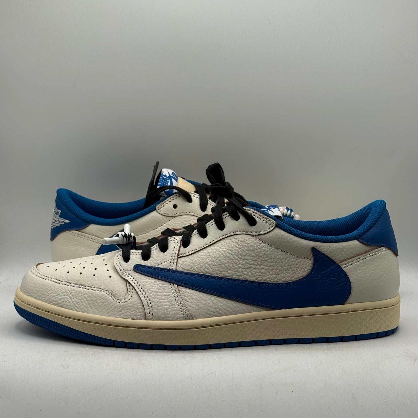 (USED) Jordan 1 Low Travis Scott x Fragment Sail Military Blue Size 14