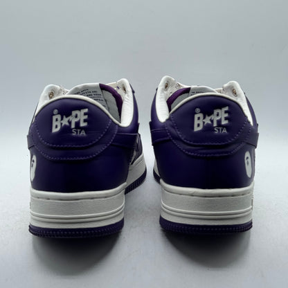 (USED) A Bathing Ape Bapesta White Purple (2022) Size 8.5