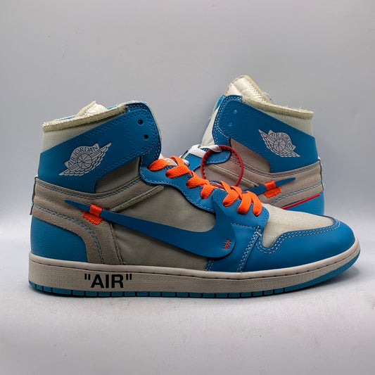 (USED) Jordan 1 High Off-White University Blue Size 11