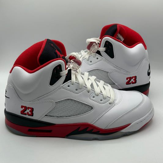(USED) Jordan 5 Fire Red Black Tongue Size 10.5