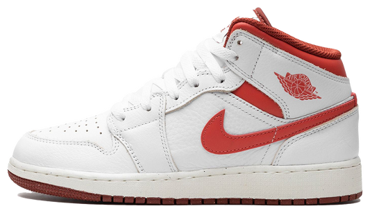 Jordan 1 Mid White Dune Red (GS)