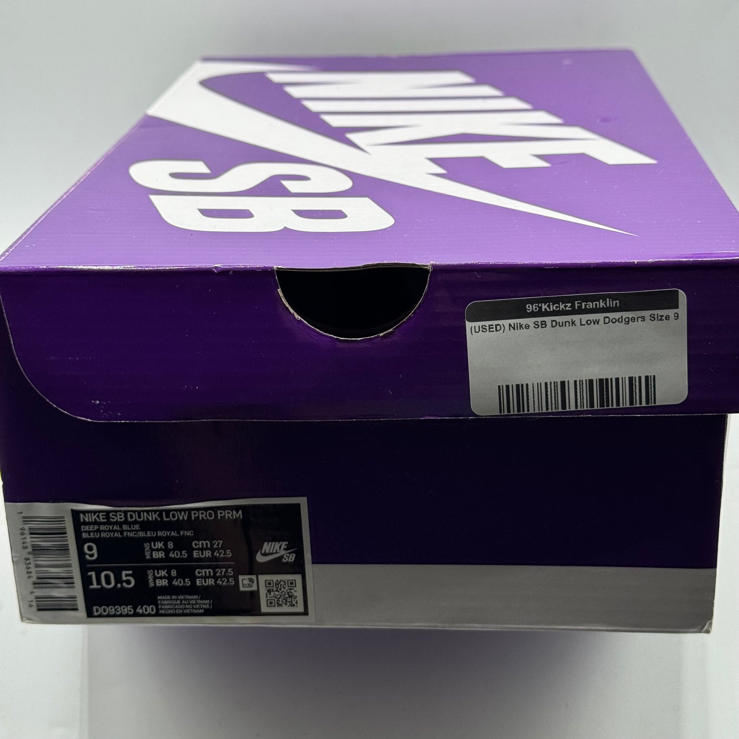 (USED) Nike SB Dunk Low Dodgers Size 9