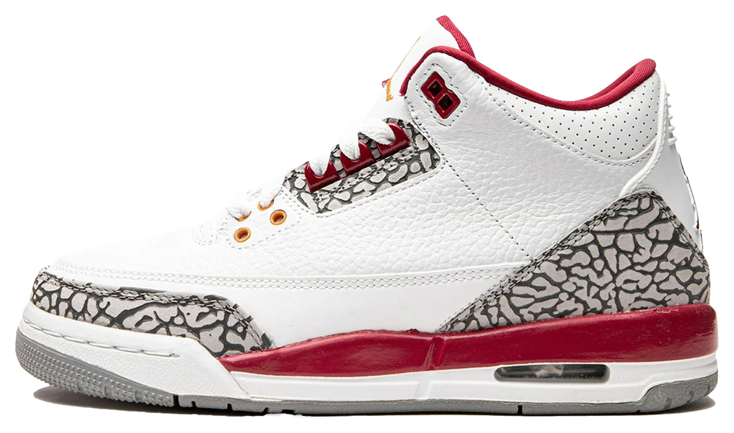 Jordan 3 Cardinal  (GS)