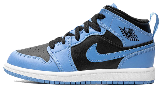 Jordan 1 Mid Black University Blue (PS)