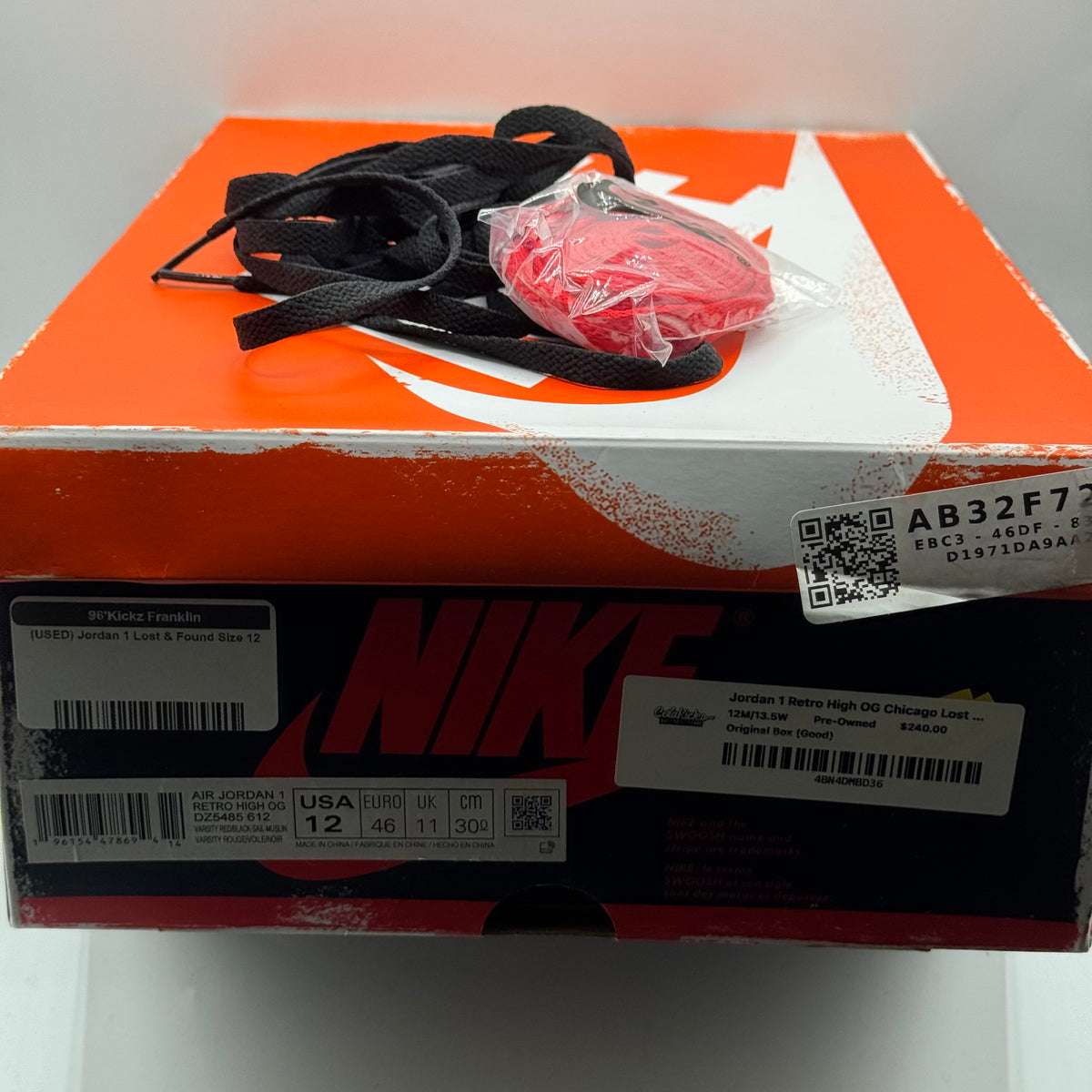 (USED) Jordan 1 Lost & Found Size 12