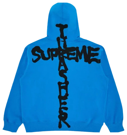 Supreme Thrasher Cross Zip Up Hoodie Blue