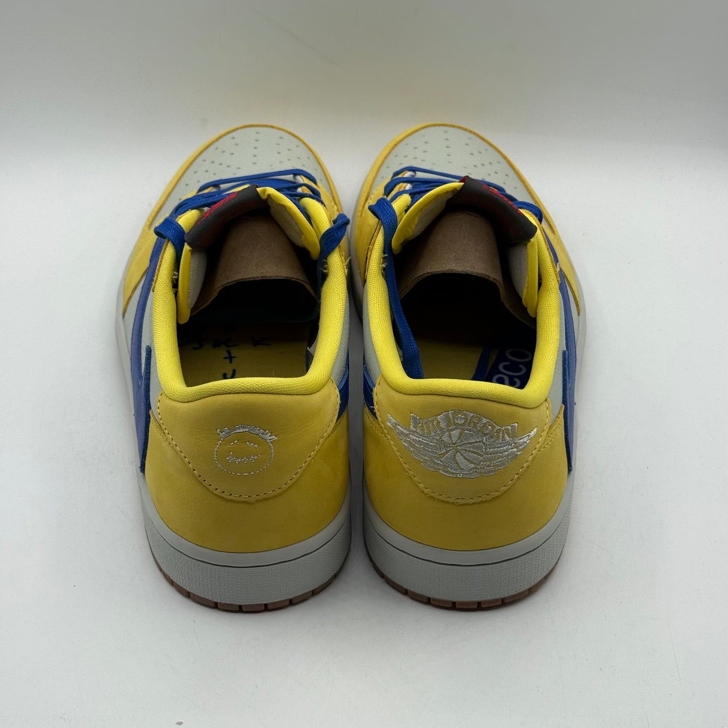 (USED, Worn 1x) Travis Jordan 1 Low Canary Size 11.5W/10M